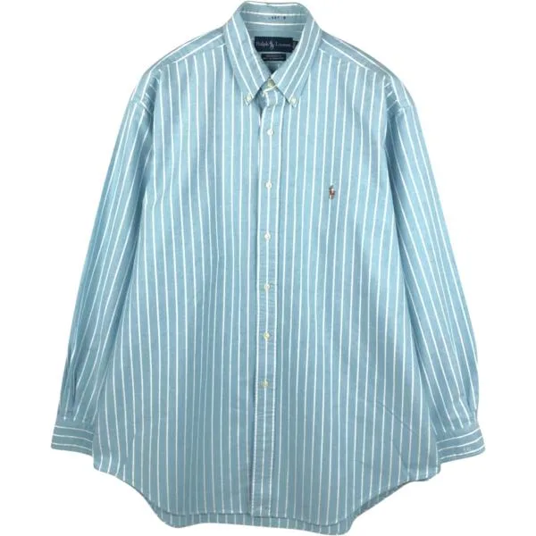 古着 ラルフローレン Ralph Lauren YARMOUTH 長袖 ボタンダウンストライプシャツ メンズXL相当 /eaa676597