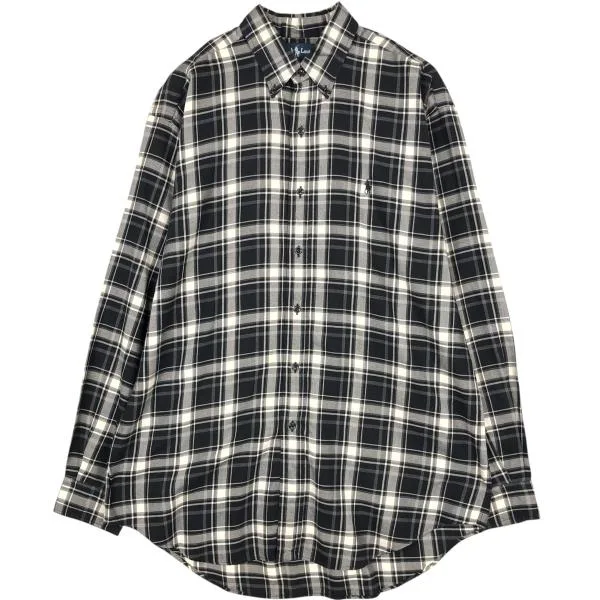 古着 ラルフローレン Ralph Lauren BLAKE 長袖 ボタンダウンチェックシャツ メンズM相当 /eaa676614