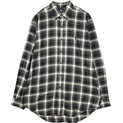 古着 ラルフローレン Ralph Lauren BLAKE 長袖 ボタンダウンチェックシャツ メンズM相当 /eaa676614