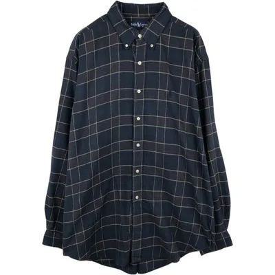 古着 ラルフローレン Ralph Lauren 長袖 ボタンダウンチェックシャツ メンズXL相当 /eaa676702