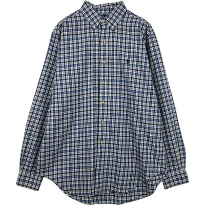 古着 ラルフローレン Ralph Lauren CLASSIC FIT 長袖 ボタンダウンチェックシャツ メンズXL相当 /eaa676705