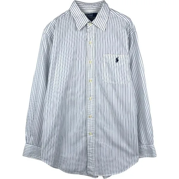 古着 ラルフローレン Ralph Lauren ANDREW CLASSIC FIT 長袖 コットンストライプシャツ メンズM相当 /eaa676706