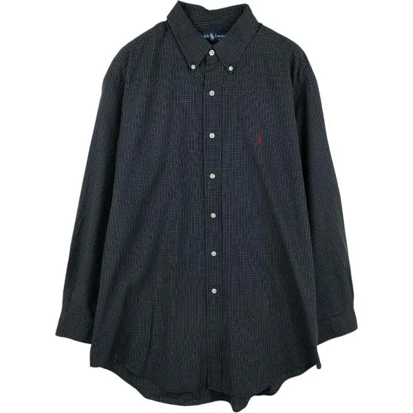 古着 ラルフローレン Ralph Lauren YARMOUTH 長袖 ボタンダウンチェックシャツ メンズL相当 /eaa676707