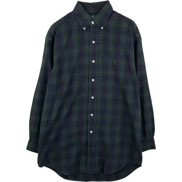 古着 ラルフローレン Ralph Lauren BLAKE 長袖 ボタンダウンチェックシャツ メンズS相当 /eaa676709