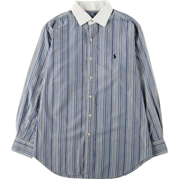 古着 ラルフローレン POLO by Ralph Lauren PHILIP マルチストライプ メンズL相当 長袖 /eaa676722