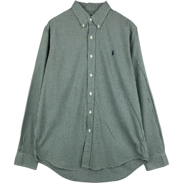古着 ラルフローレン Ralph Lauren ギンガムチェック 長袖 ボタンダウンチェックシャツ メンズM相当 /eaa676731
