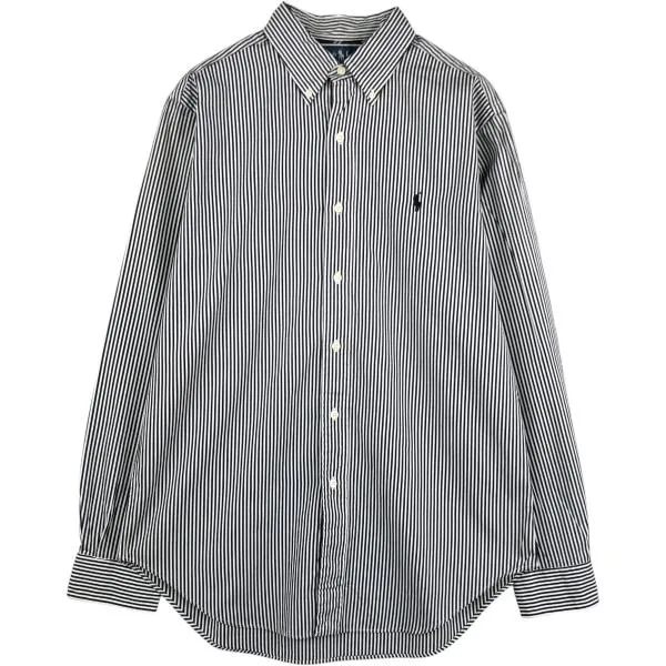 古着 ラルフローレン Ralph Lauren CLASSIC FIT 長袖 ボタンダウンストライプシャツ メンズM相当 /eaa676735