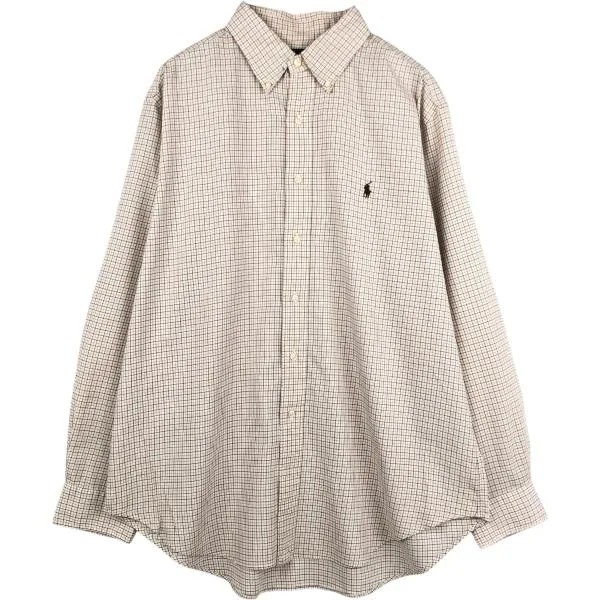 古着 ラルフローレン Ralph Lauren CLASSIC FIT 長袖 ボタンダウンチェックシャツ メンズXL相当 /eaa676737