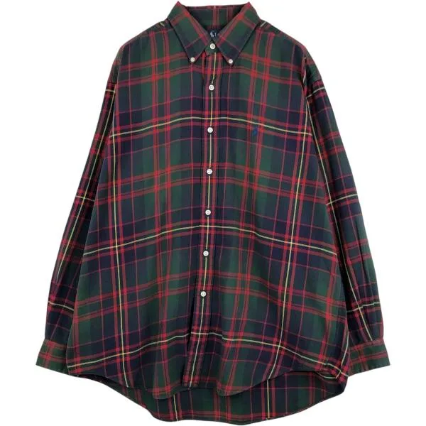 古着 ラルフローレン Ralph Lauren BLAKE 長袖 ボタンダウンチェックシャツ メンズL相当 /eaa676739