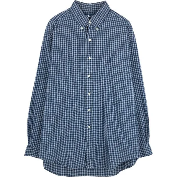 古着 ラルフローレン Ralph Lauren BLAKE 長袖 ボタンダウンチェックシャツ メンズL相当 /eaa676749