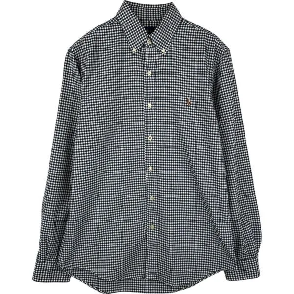 古着 ラルフローレン Ralph Lauren SLIM FIT ギンガムチェック 長袖 ボタンダウンチェックシャツ メンズM相当 /eaa676755