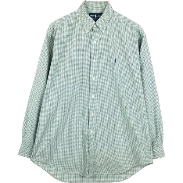 古着 ラルフローレン Ralph Lauren BLAKE 長袖 ボタンダウンチェックシャツ メンズM相当 /eaa676788