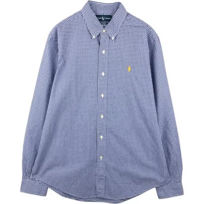古着 ラルフローレン Ralph Lauren CUSTOM FIT ギンガムチェック 長袖 ボタンダウンチェックシャツ メンズL相当 /eaa676790
