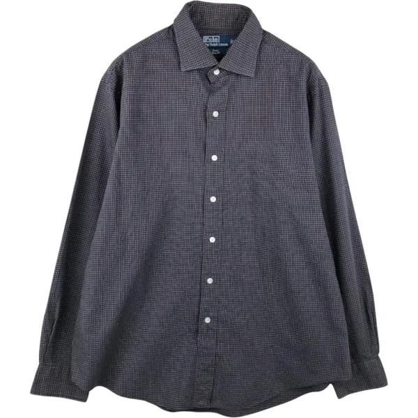 古着 ラルフローレン Ralph Lauren POLO by Ralph Lauren Stanton Custom Fit 長袖 チェックシャツ メンズXL相当 /eaa676793