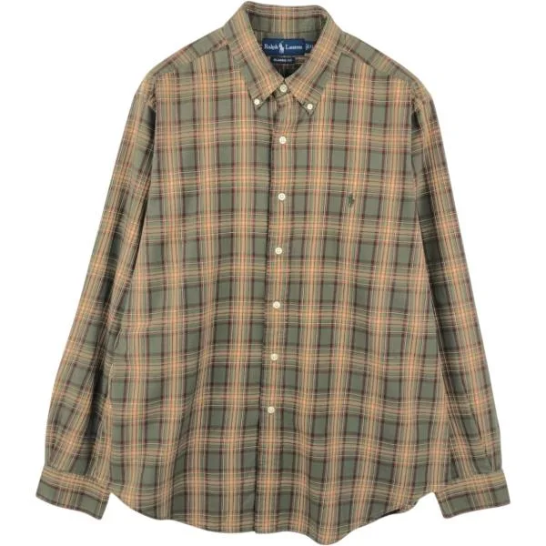 古着 ラルフローレン Ralph Lauren CLASSIC FIT 長袖 ボタンダウンチェックシャツ メンズXL相当 /eaa676796