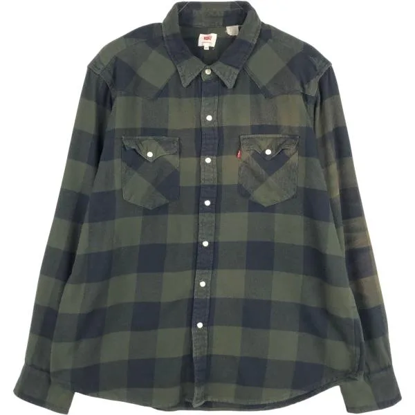 古着 リーバイス Levi's バッファローチェック 長袖 ウエスタンネルチェックシャツ メンズXXL相当 /eaa676803