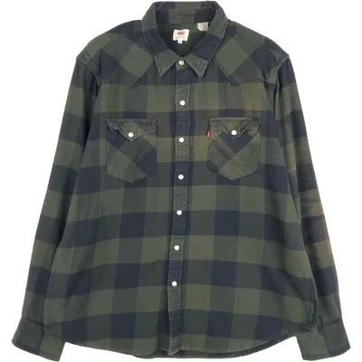 古着 リーバイス Levi's バッファローチェック 長袖 ウエスタンネルチェックシャツ メンズXXL相当 /eaa676803