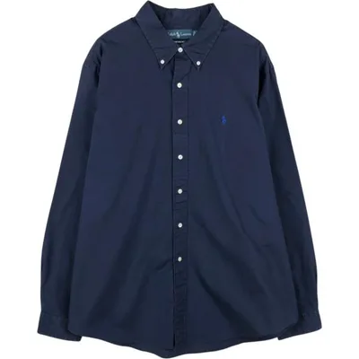 古着 00年代 ラルフローレン Ralph Lauren CUSTOM FIT 長袖 ボタンダウンシャツ メンズXXL相当 ボタンダウン /eaa676984