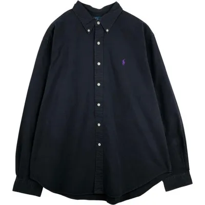 เสื้อผ้าเก่า Ralph Lauren CLASSIC FIT เสื้อเชิ้ตแขนยาวติดกระดุมผู้ชายขนาด XXL เทียบเท่า /eaa676996