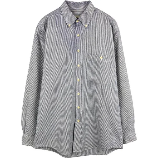 古着 エディーバウアー Eddie Bauer 長袖 ボタンダウンストライプシャツ メンズM相当 /eaa677031