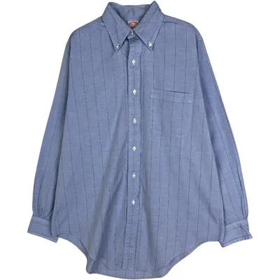 古着 90年代 ブルックスブラザーズ 長袖 ボタンダウンストライプシャツ USA製 メンズM相当 ボタンダウン ヴィンテージ /eaa677049