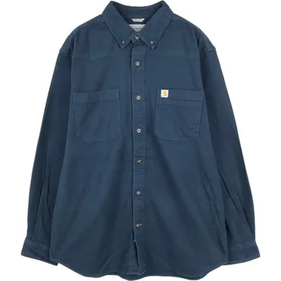 古着 カーハート Carhartt RELAXED FIT 長袖 ボタンダウン ライトネルシャツ メンズL相当 /eaa677068