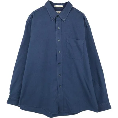 古着 90~00年代 エルエルビーン TRADITIONAL FIT 千鳥格子柄 長袖 ボタンダウン ライトネルシャツ メンズL相当 ヴィンテージ /eaa677069