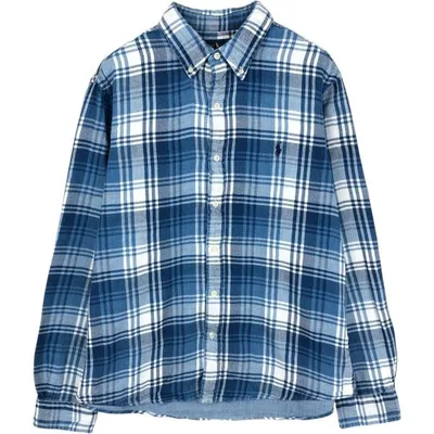 古着 ラルフローレン Ralph Lauren CLASSIC FIT クラシックフィット 長袖 ボタンダウン フランネルチェックシャツ メンズL相当 /eaa677078