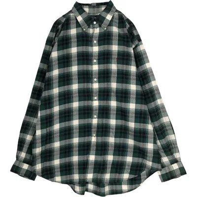古着 ラルフローレン Ralph Lauren BLAIRE 長袖 ボタンダウン ライトネルチェックシャツ メンズXL相当 /eaa677096