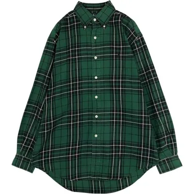 古着 ラルフローレン Ralph Lauren BLAKE 長袖 ボタンダウン フランネルチェックシャツ メンズS相当 /eaa677098