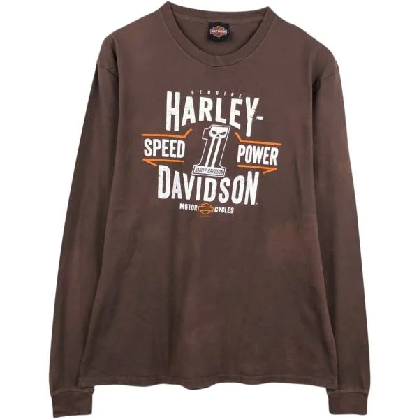 古着 ハーレーダビッドソン Harley-Davidson モーターサイクル ロングTシャツ ロンT メンズXL相当 /eaa677791