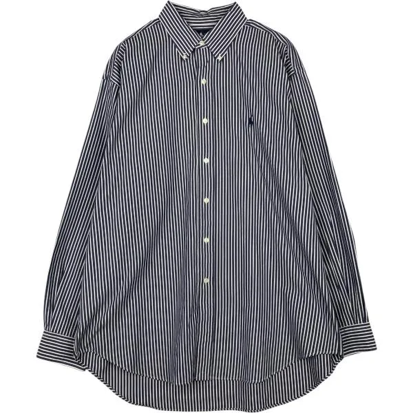 古着 ラルフローレン Ralph Lauren BLAKE 長袖 ボタンダウンストライプシャツ メンズL相当 /eaa677920