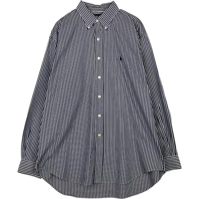 古着 ラルフローレン Ralph Lauren BLAKE 長袖 ボタンダウンストライプシャツ メンズL相当 /eaa677920
