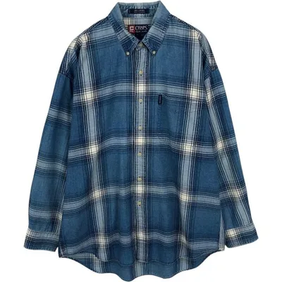 古着 ラルフローレン Ralph Lauren CHAPS チャップス 長袖 ボタンダウンシャツ メンズL相当 /eaa677941