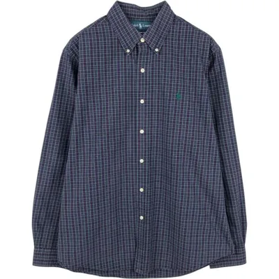 古着 ラルフローレン Ralph Lauren CUSTOM FIT 長袖 ボタンダウンチェックシャツ メンズL相当 /eaa677950