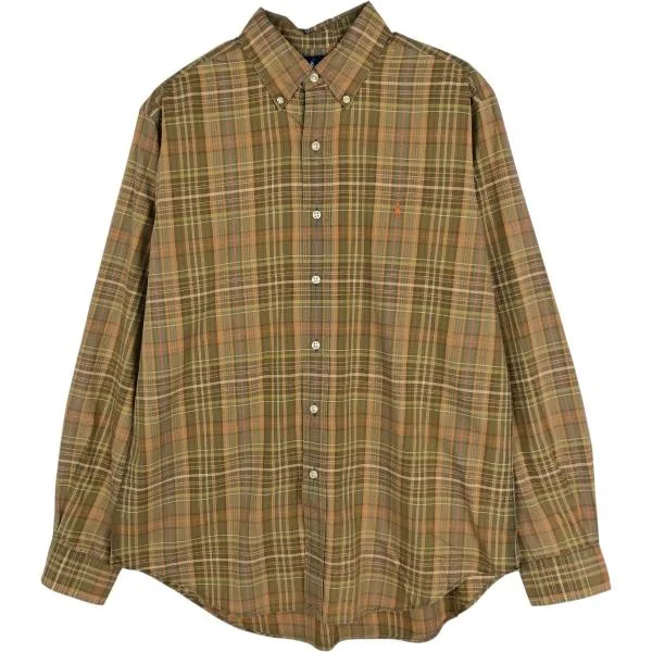 古着 ラルフローレン Ralph Lauren CLASSIC FIT 長袖 ボタンダウンチェックシャツ メンズL相当 /eaa678012