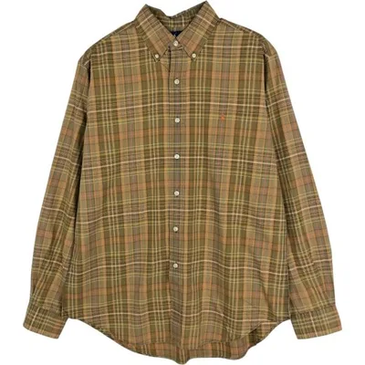 古着 ラルフローレン Ralph Lauren CLASSIC FIT 長袖 ボタンダウンチェックシャツ メンズL相当 /eaa678012