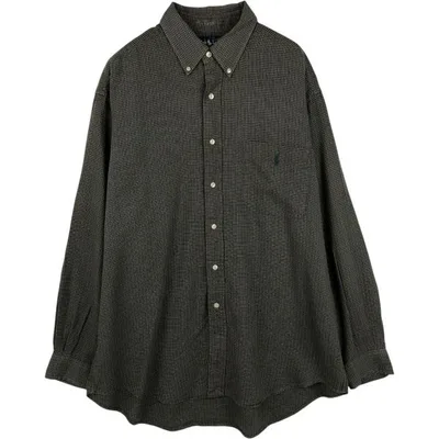 古着 ラルフローレン Ralph Lauren BLAIRE 長袖 ボタンダウンチェックシャツ メンズL相当 /eaa678014