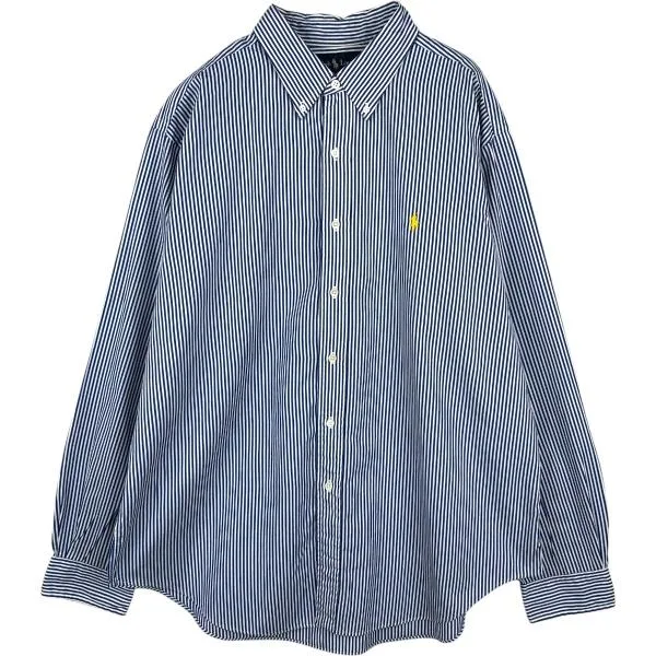 古着 ラルフローレン Ralph Lauren CLASSIC FIT 長袖 ボタンダウンストライプシャツ メンズXL相当 /eaa678015
