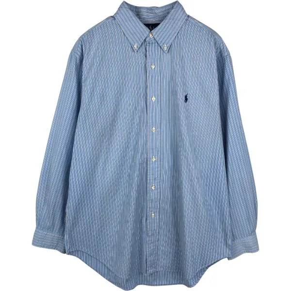 古着 ラルフローレン Ralph Lauren CLASSIC FIT 長袖 ボタンダウンストライプシャツ メンズL相当 /eaa678018