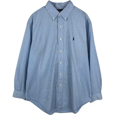 古着 ラルフローレン Ralph Lauren CLASSIC FIT 長袖 ボタンダウンストライプシャツ メンズL相当 /eaa678018