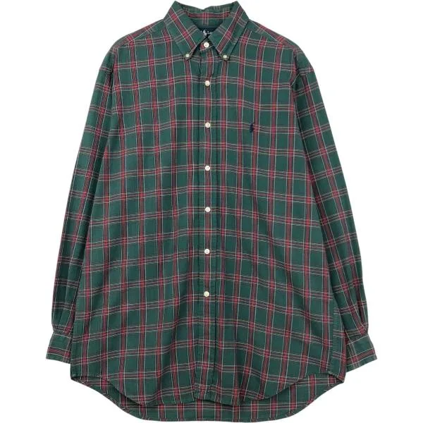 古着 ラルフローレン Ralph Lauren BLAKE 長袖 ボタンダウンチェックシャツ メンズM相当 /eaa678023