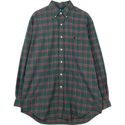 古着 ラルフローレン Ralph Lauren BLAKE 長袖 ボタンダウンチェックシャツ メンズM相当 /eaa678023