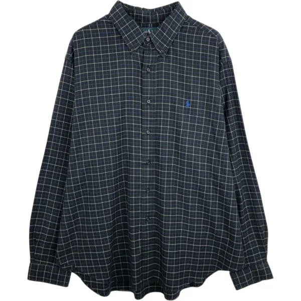 古着 ラルフローレン Ralph Lauren CLASSIC FIT 長袖 ボタンダウンチェックシャツ メンズXXL相当 /eaa678051