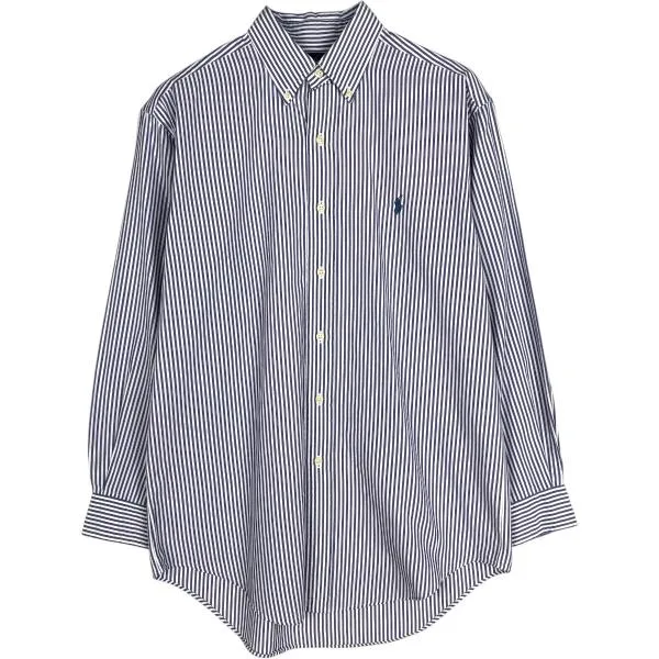 古着 ラルフローレン Ralph Lauren YARMOUTH 長袖 ボタンダウンストライプシャツ メンズM相当 /eaa678091