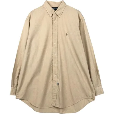古着 ラルフローレン Ralph Lauren Ralph Lauren YARMOUTH 長袖 ボタンダウンチェックシャツ メンズXXL相当 /eaa678096