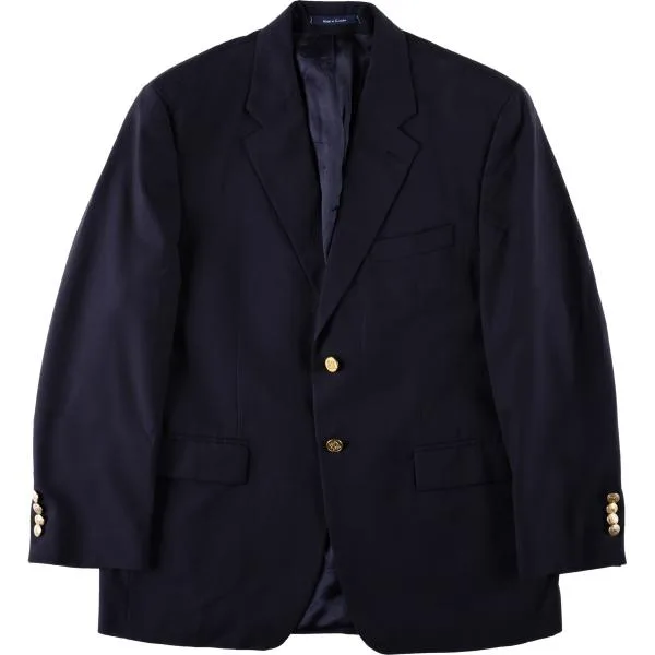 古着 ラルフローレン Ralph Lauren CHAPS チャップス 紺ブレザー テーラードジャケット カナダ製 メンズL相当 /eaa678364