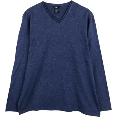 古着 90年代 カルバンクライン Calvin klein Vネック ロングTシャツ ロンT メンズXL相当 ヴィンテージ /eaa678630