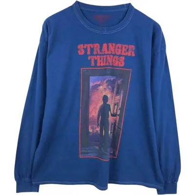 古着 STRANGER THINGS ストレンジャーシングス ロングTシャツ ロンT メンズXL相当 /eaa678633