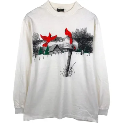 古着 Johnny's アニマル柄 ロングTシャツ ロンT USA製 メンズXL相当 /eaa678642